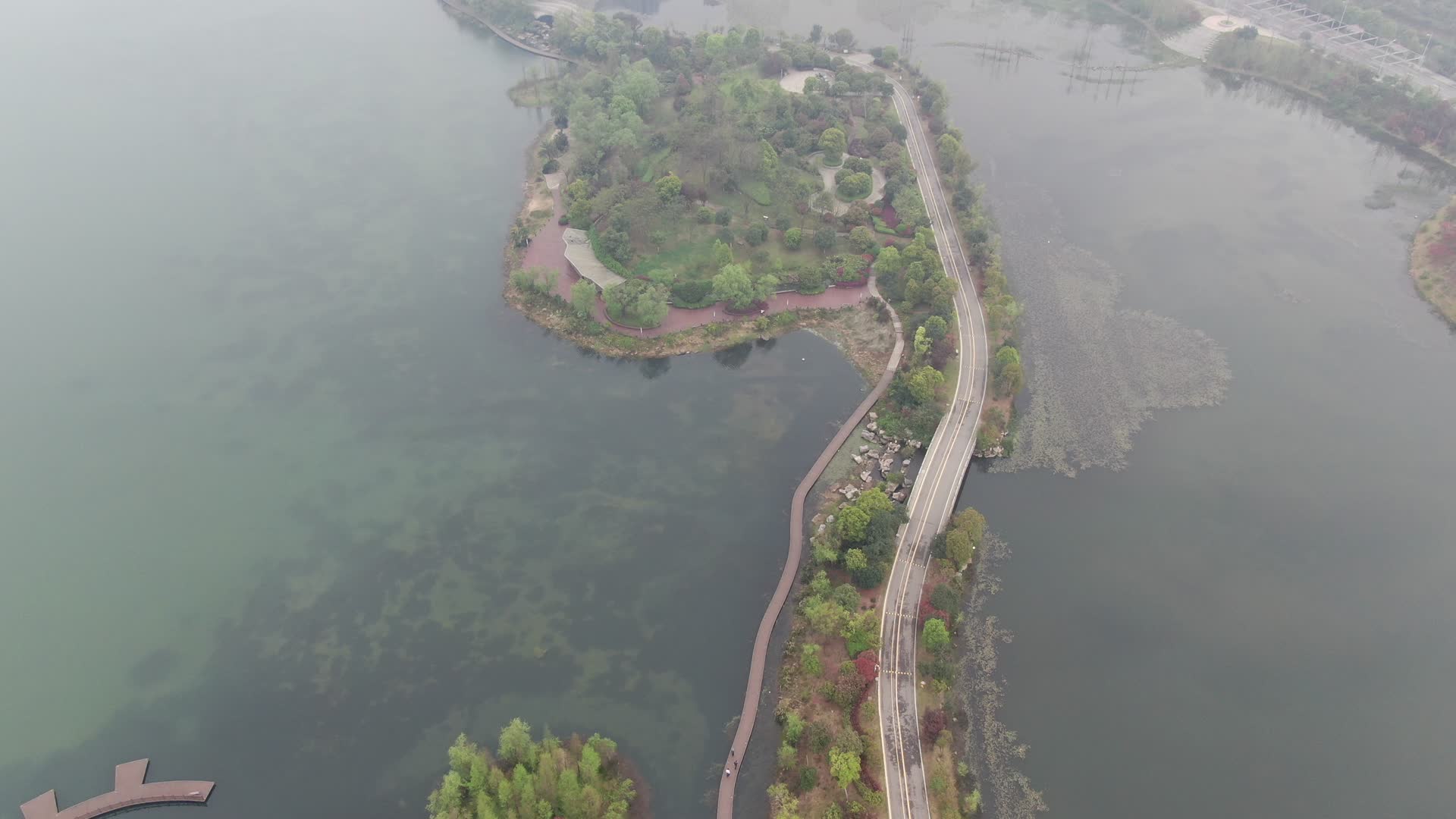 湖南长沙梅溪湖风景航拍视频的预览图