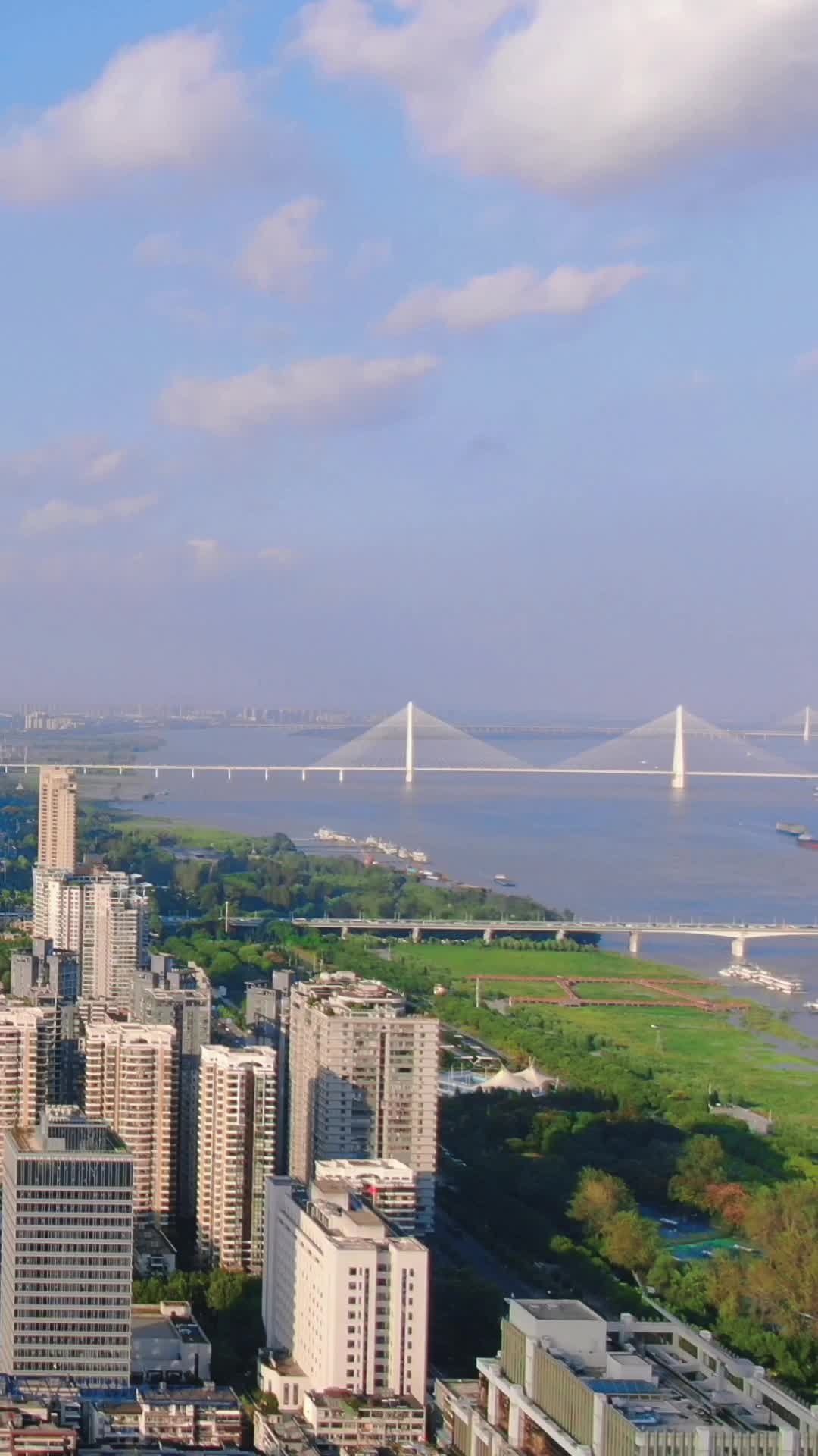 湖北武汉城市桥梁航拍视频的预览图