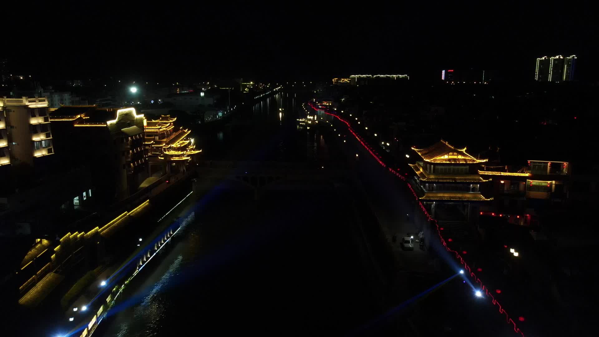 航拍福建长汀古城4A景区视频的预览图