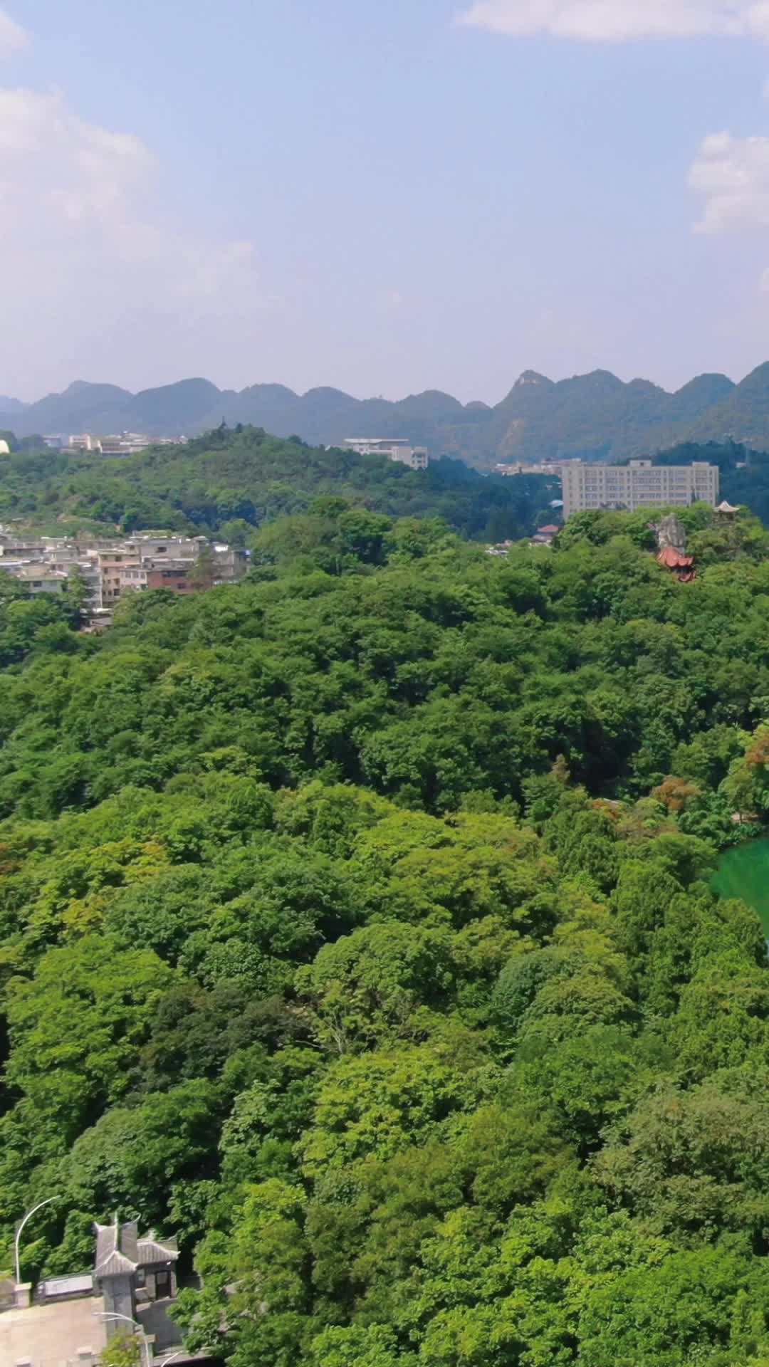 贵州贵阳花溪国家湿地公园航拍视频的预览图