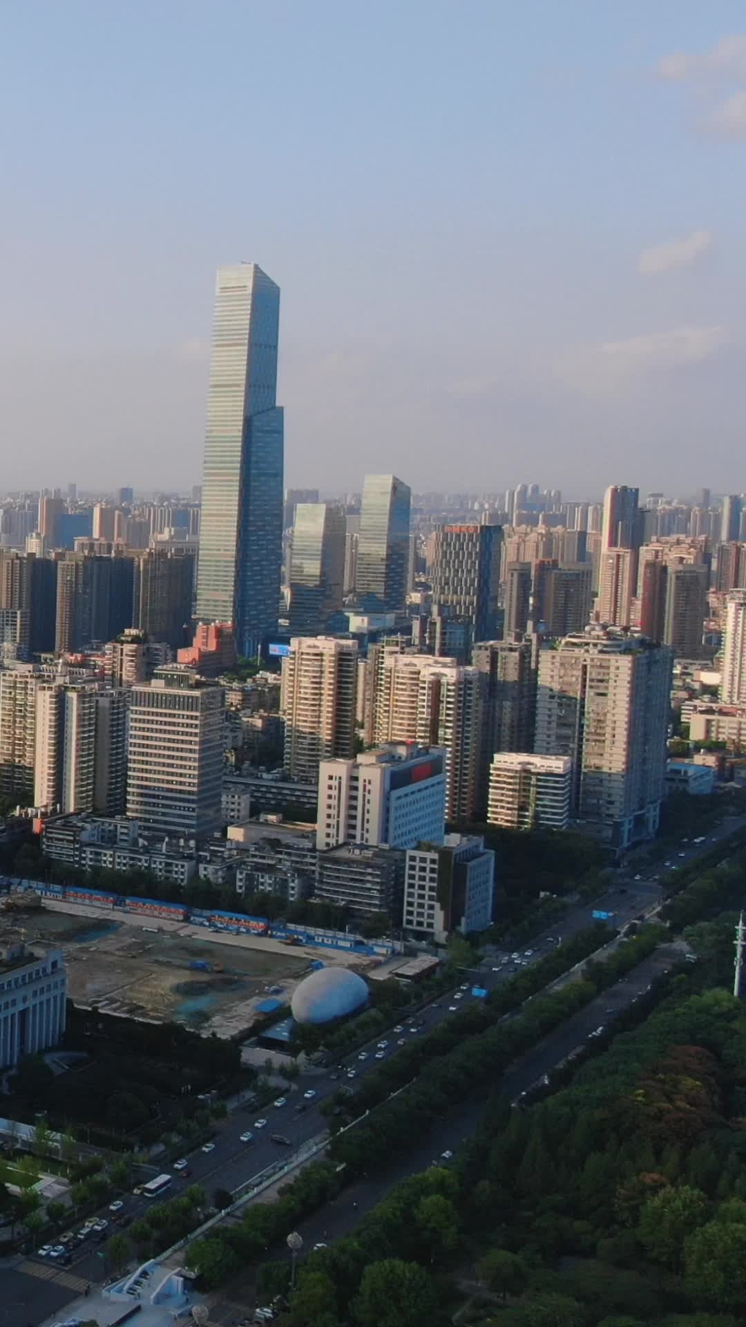 航拍湖北武汉城市风光竖屏视频的预览图