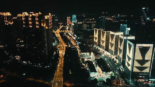 武汉夜景竖屏航拍视频的预览图