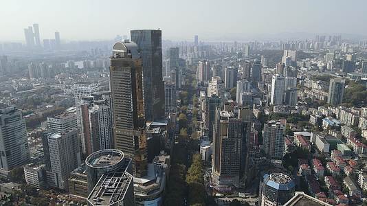 航拍南京南京新街口南京建设视频的预览图
