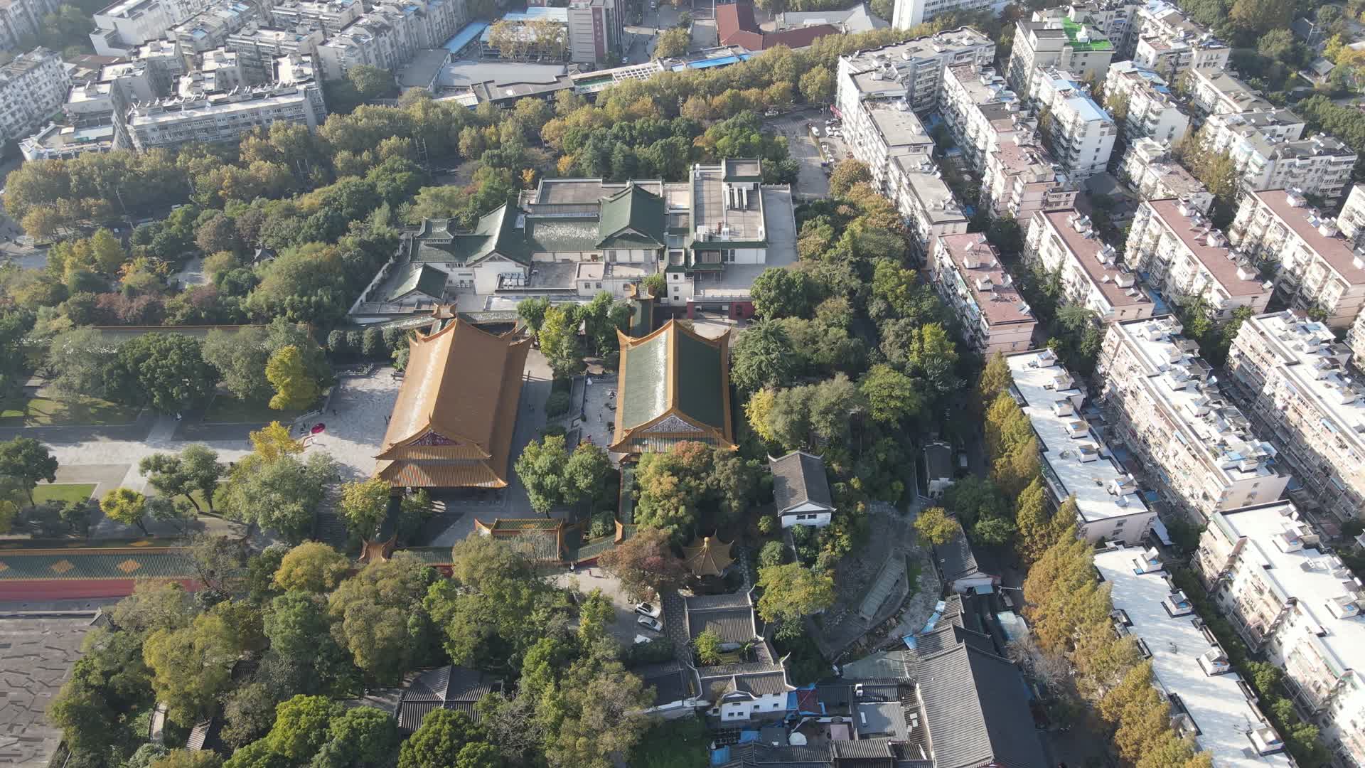 航拍南京朝天宫景区视频的预览图