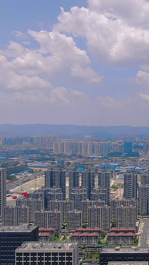 竖屏湖南湘西城市建设航拍视频的预览图
