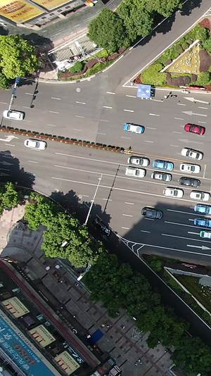 竖屏车辆行驶城市大道俯拍视频的预览图