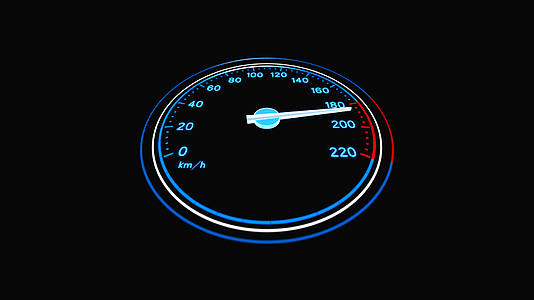 蓝色科技汽车速度仪表盘通道视频的预览图