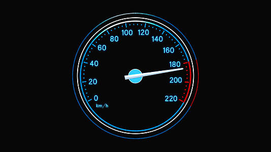 4K蓝色科技汽车速度仪表盘通道视频的预览图