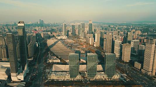 江苏南京河西金融中心城市风光航拍视频的预览图