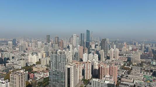 航拍江苏南京金融中心城市商务建筑视频的预览图