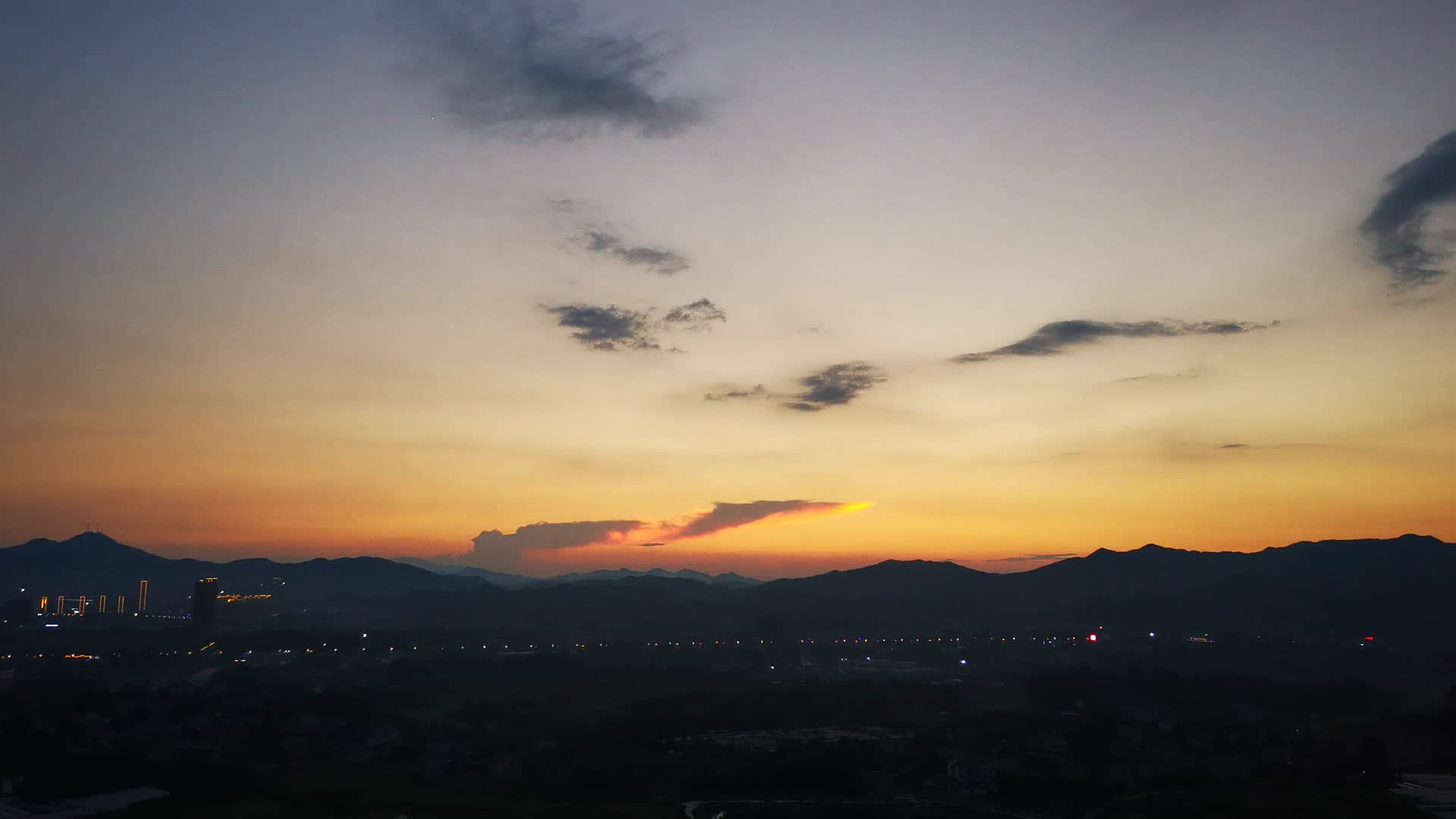 大自然日落晚霞夕阳视频的预览图