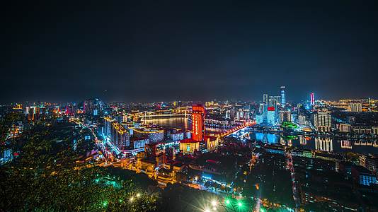 8k延时柳州新城区夜景视频的预览图