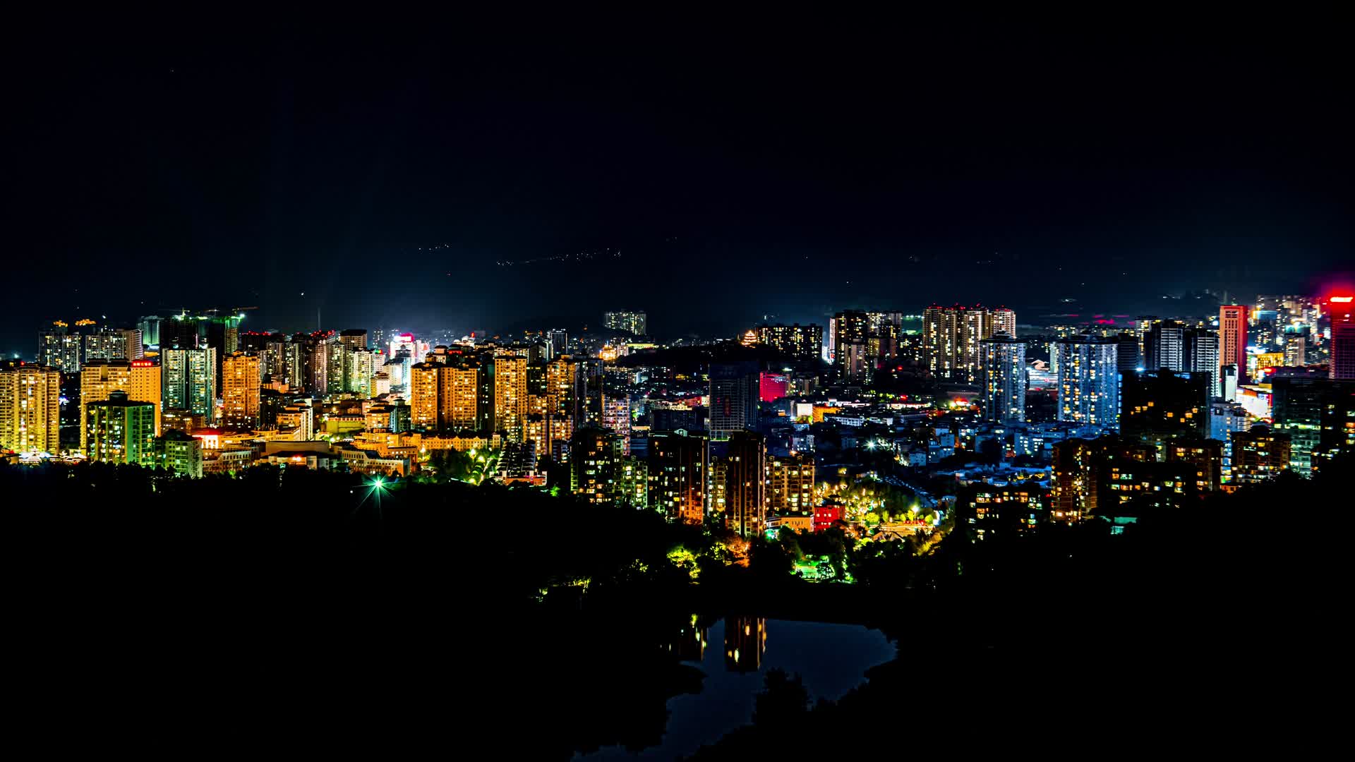 4k贵州黔东南时凯里市夜景视频的预览图