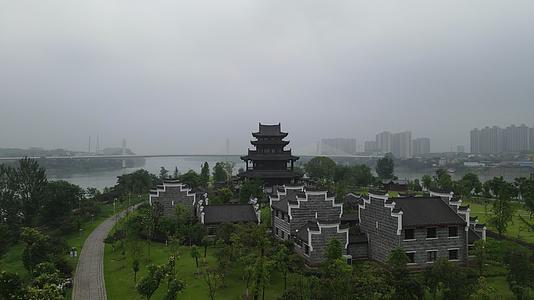湖南衡阳湘江东洲岛航拍视频的预览图