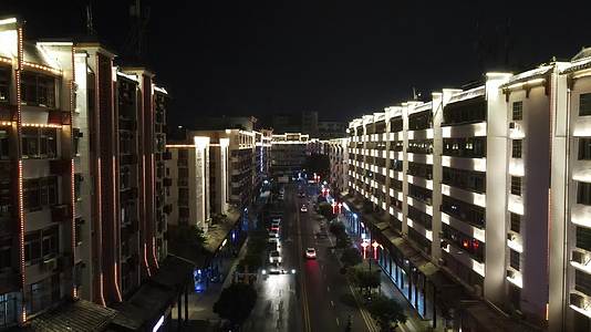 江西赣州城市夜景交通航拍视频的预览图