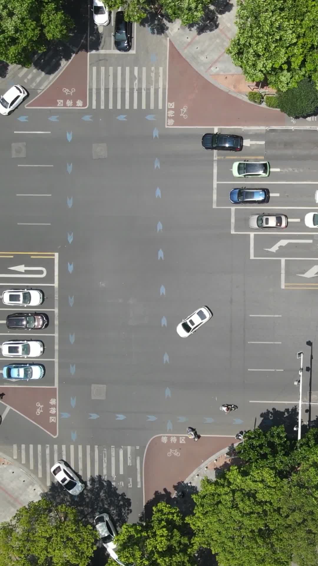 航拍城市交通竖屏视频的预览图