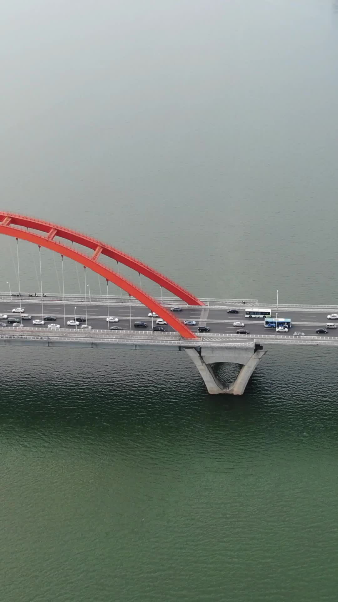 湖南长沙福元路大桥竖屏航拍视频的预览图