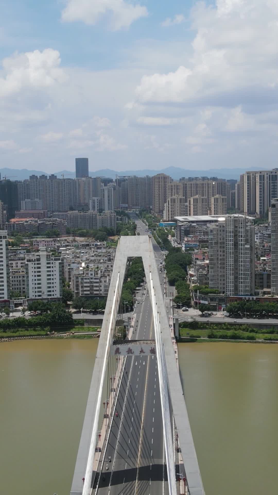 江西赣州飞龙大桥竖屏航拍视频的预览图