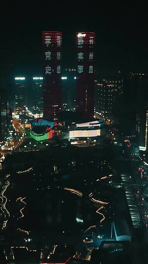 航拍贵州贵阳夜景灯光视频的预览图