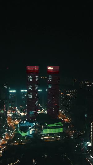 航拍贵州贵阳夜景灯光视频的预览图