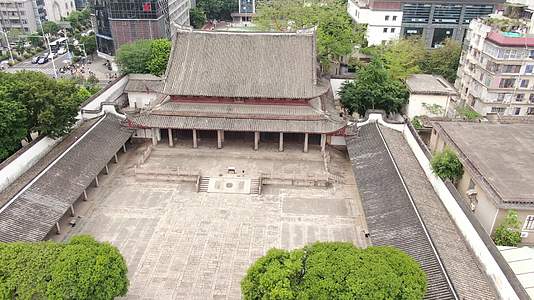 福建福州文庙古建筑航拍视频的预览图