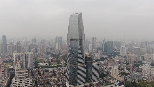 航拍广州城市风光珠江新城视频的预览图