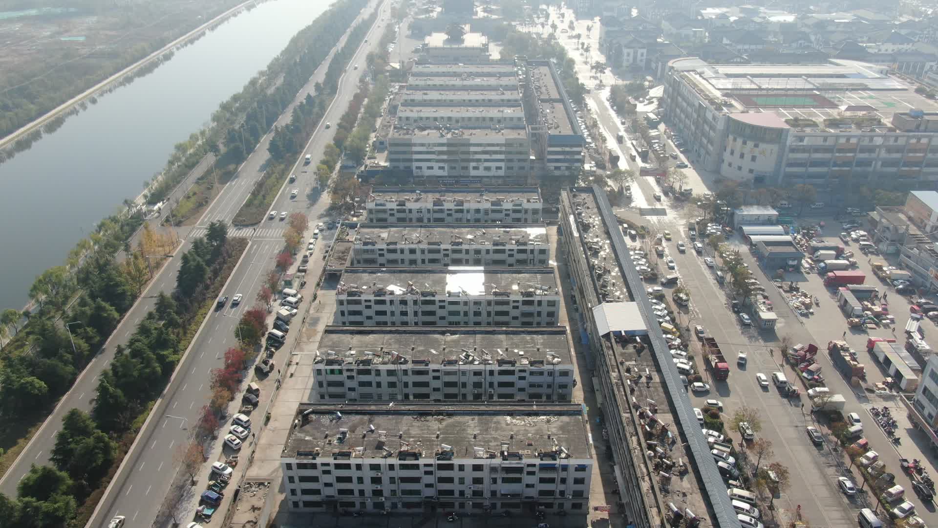 航拍江苏徐州物流城视频的预览图