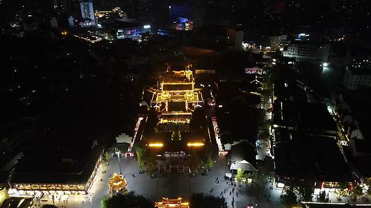 南京秦淮河夫子庙夜景航拍4K视频的预览图