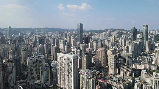 航拍贵阳城市建设高楼建筑视频的预览图