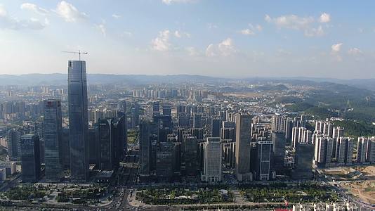 航拍贵州贵阳城市风光金融城金融中心视频的预览图