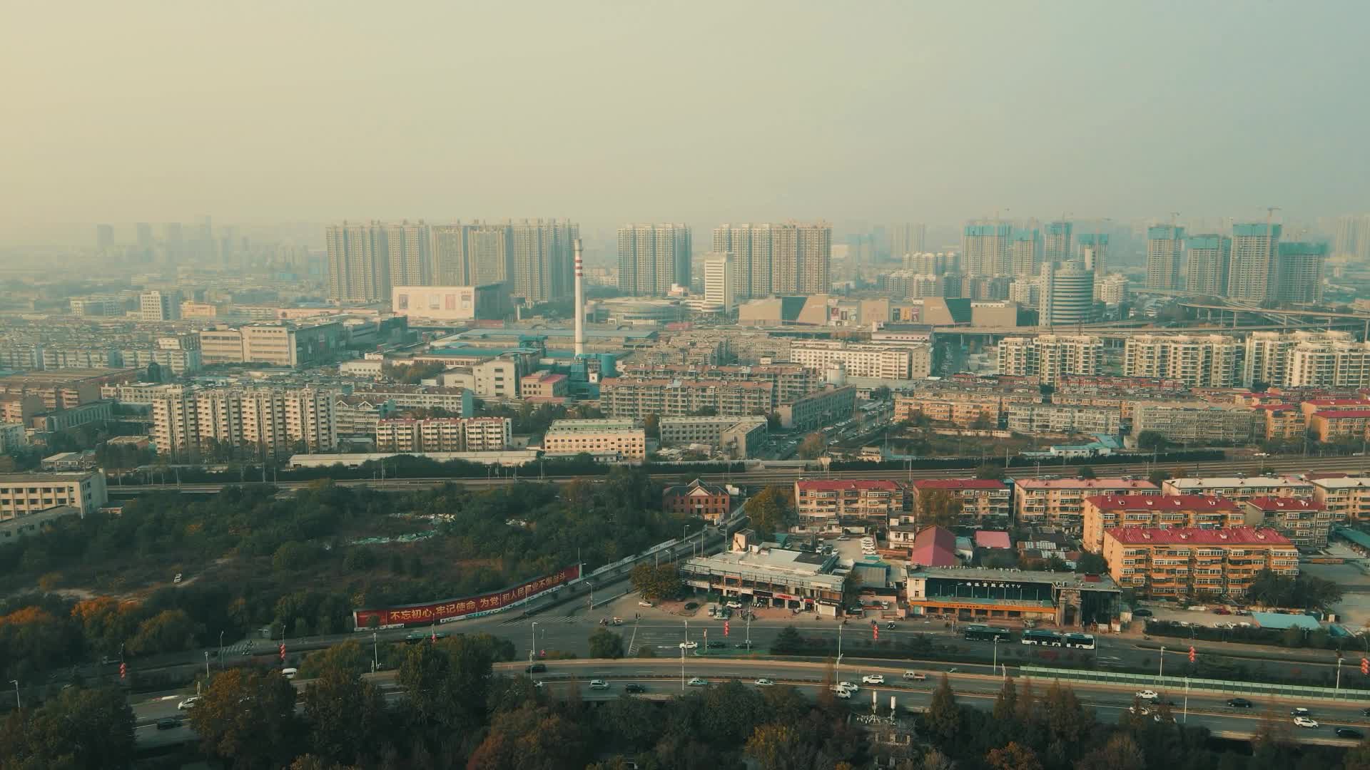 山东济南城市竖屏航拍视频的预览图