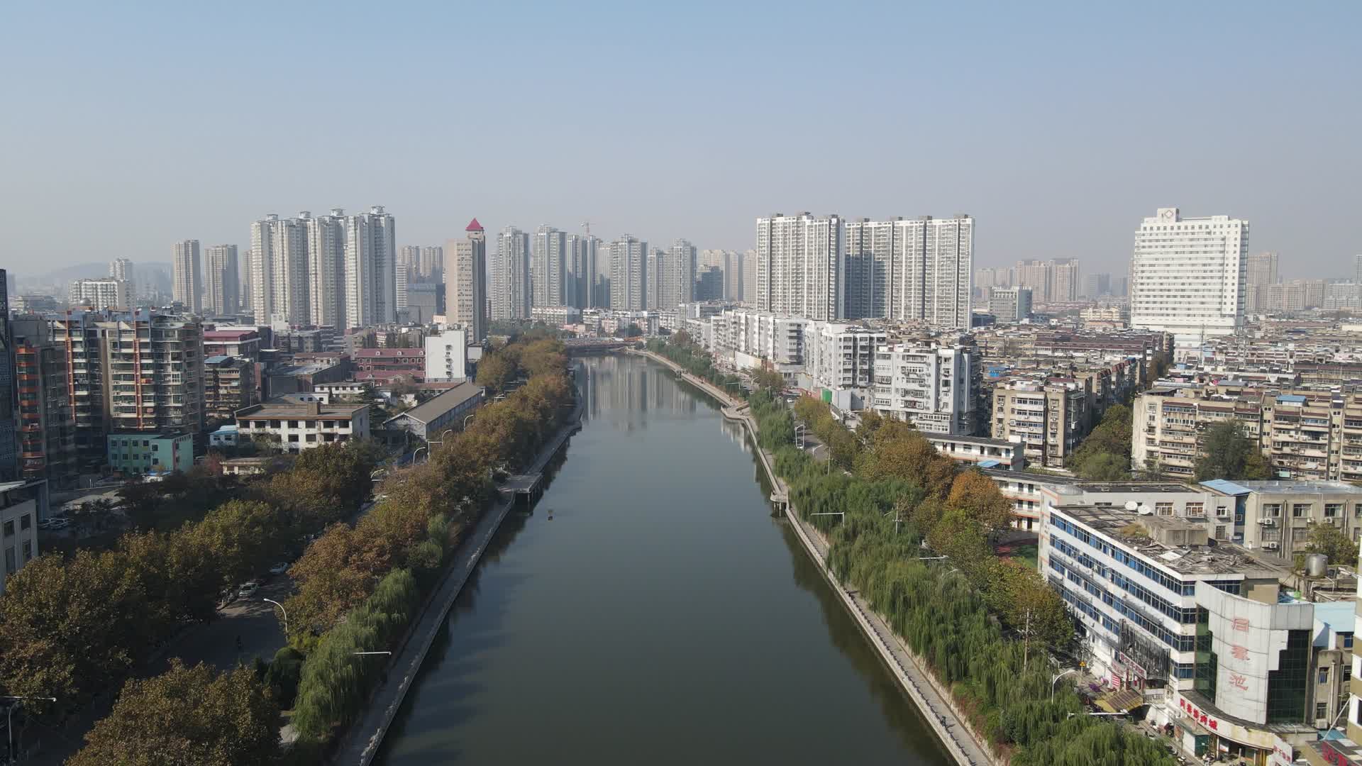航拍江苏徐州黄河故道视频的预览图