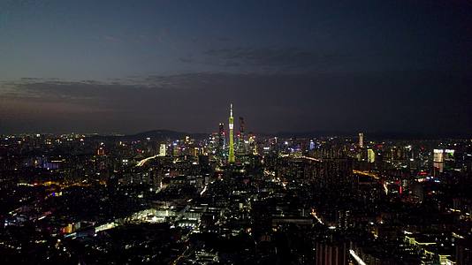 广州海珠大塘客村珠江新城航拍夜景视频的预览图