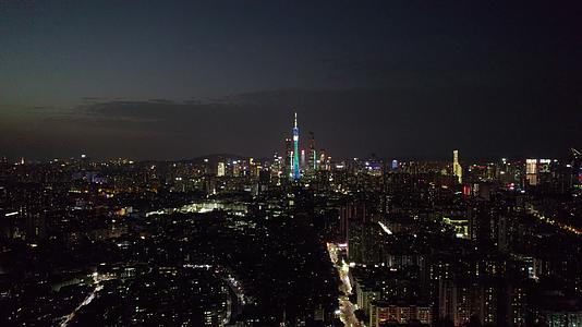 广州海珠大塘客村珠江新城航拍夜景视频的预览图