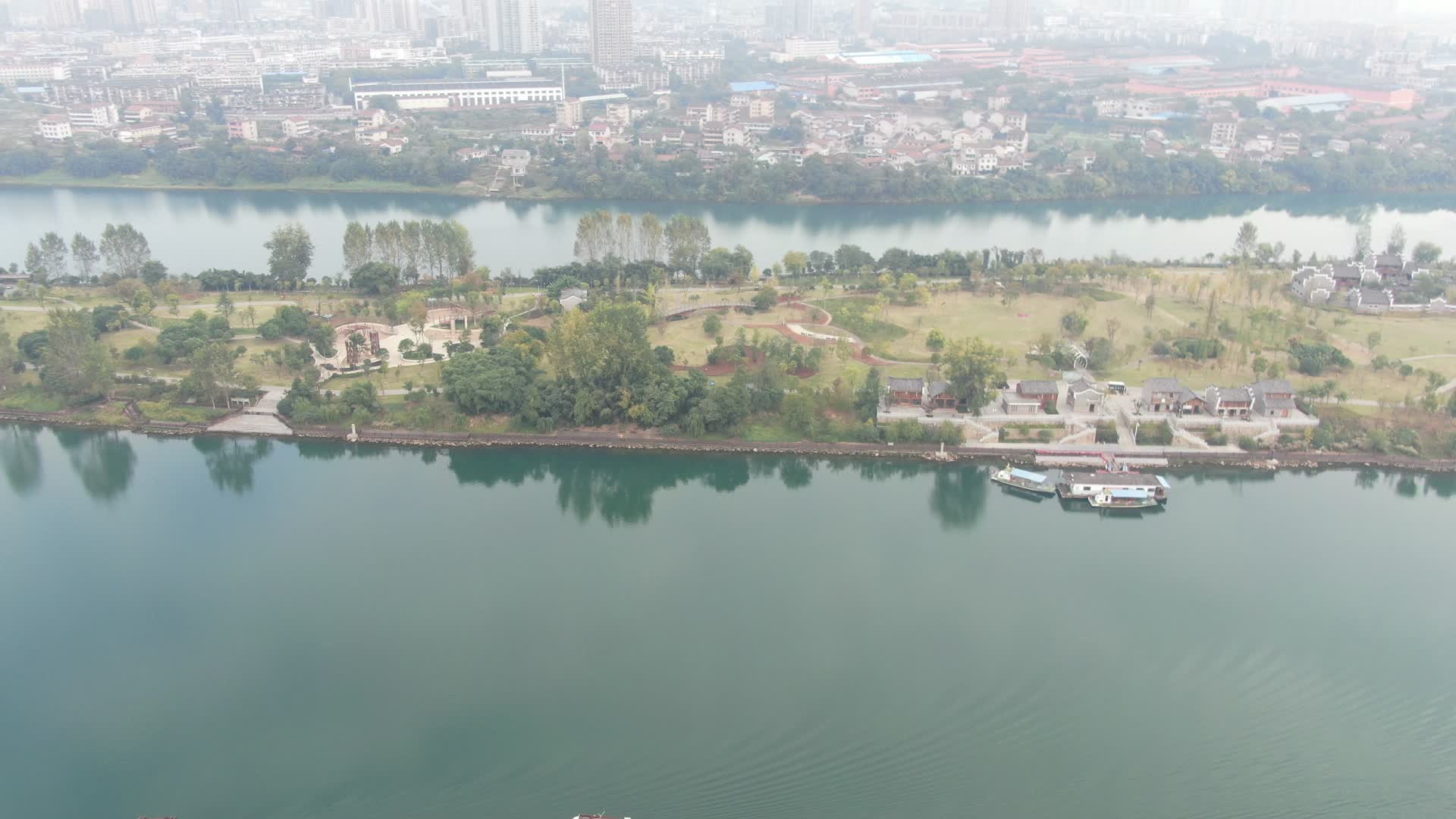 湖南衡阳东洲岛4A景区航拍视频的预览图