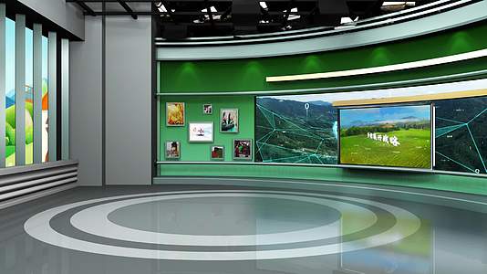 农业环保乡村振兴虚拟演播室演播厅视频的预览图