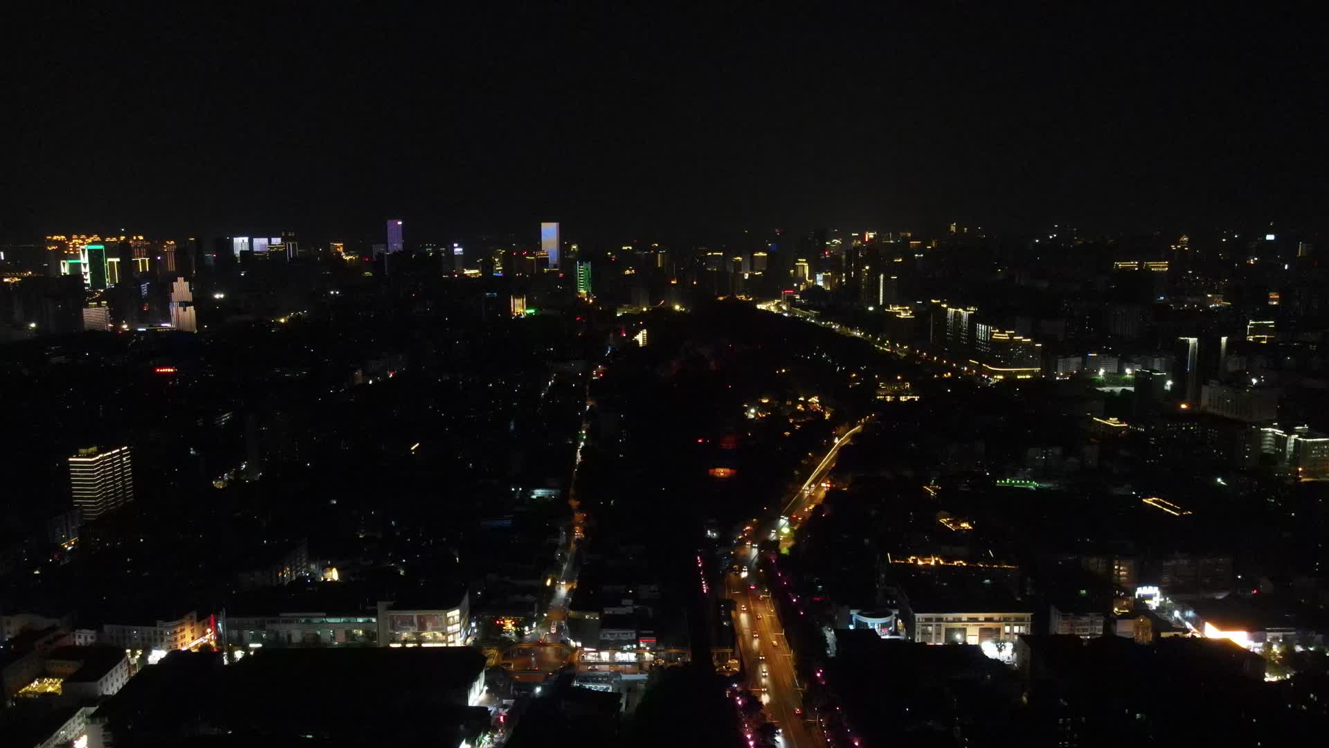 航拍城市夜景灯光视频的预览图