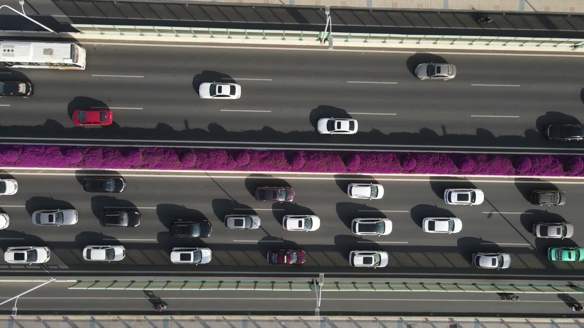 航拍广西南宁邕江桥梁交通视频的预览图