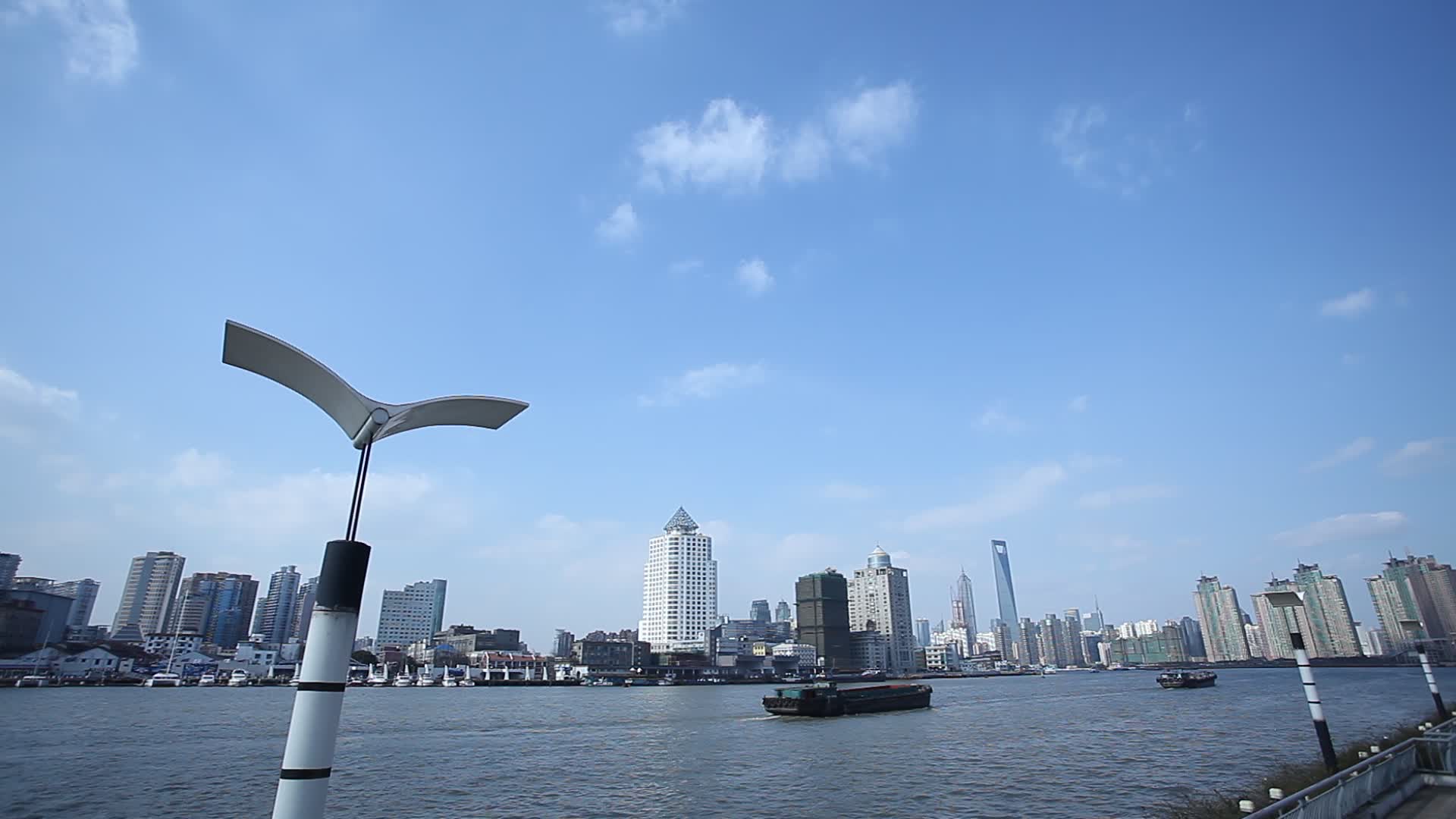 南浦大桥下拍摄黄浦江视频的预览图