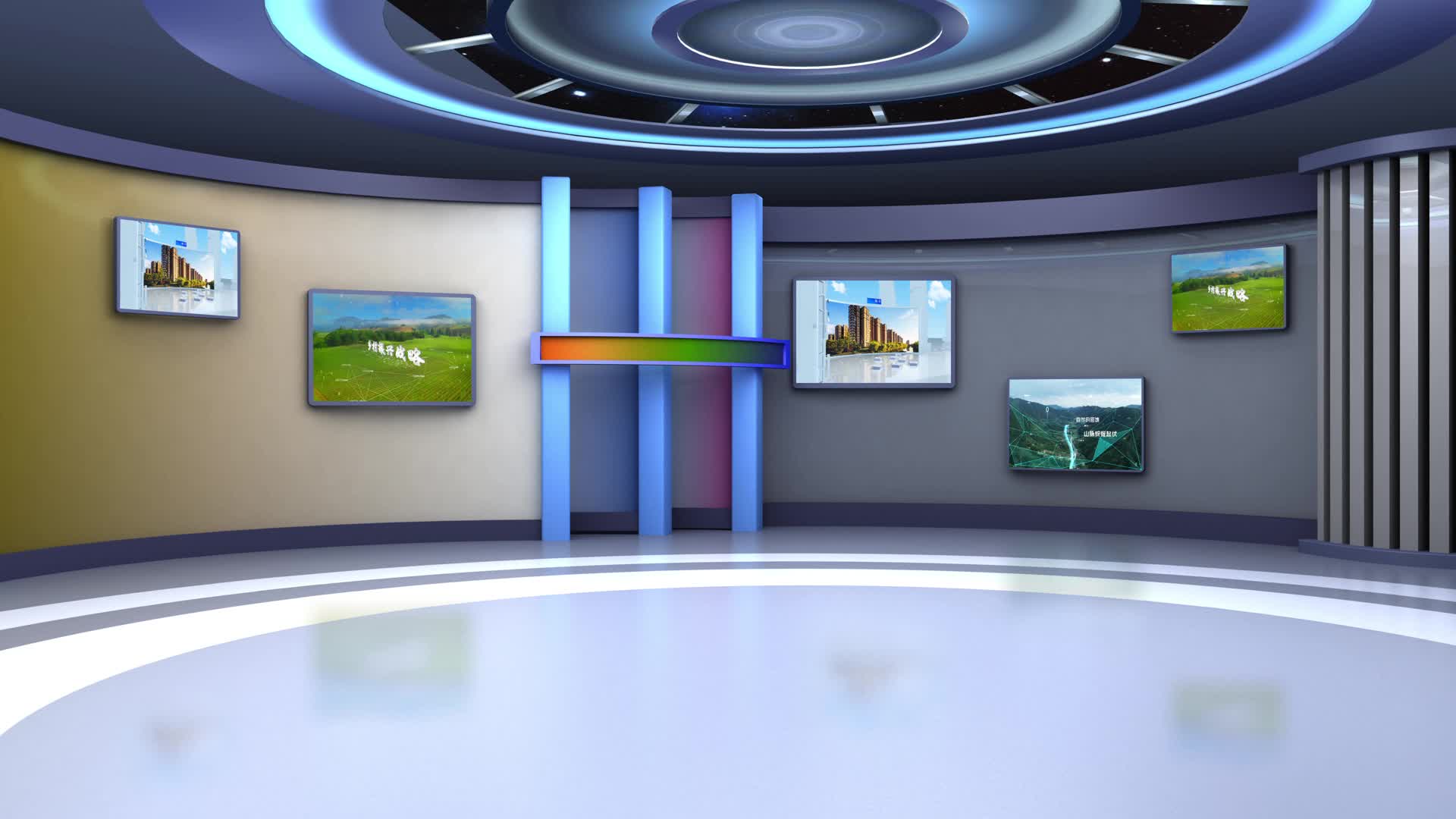 民生访谈虚拟演播室演播厅视频的预览图