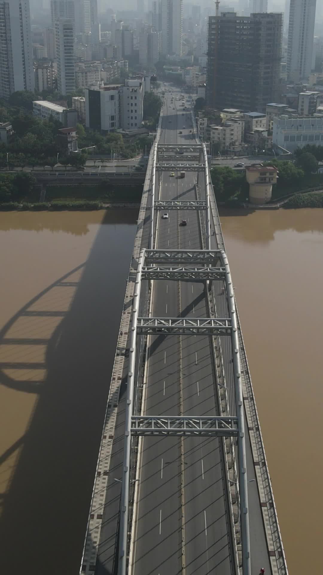 航拍广西南宁凌铁大桥竖屏视频的预览图