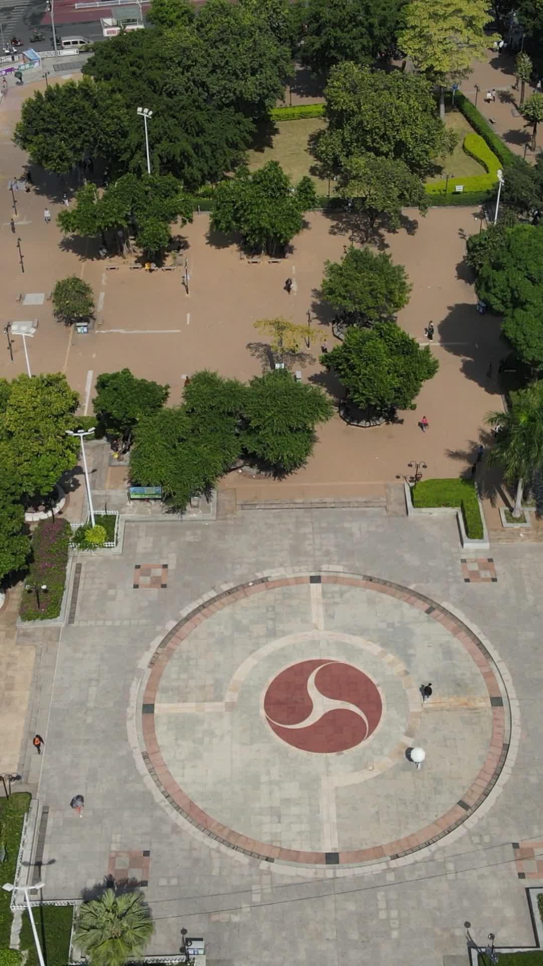 航拍广西南宁城市公园竖屏视频的预览图