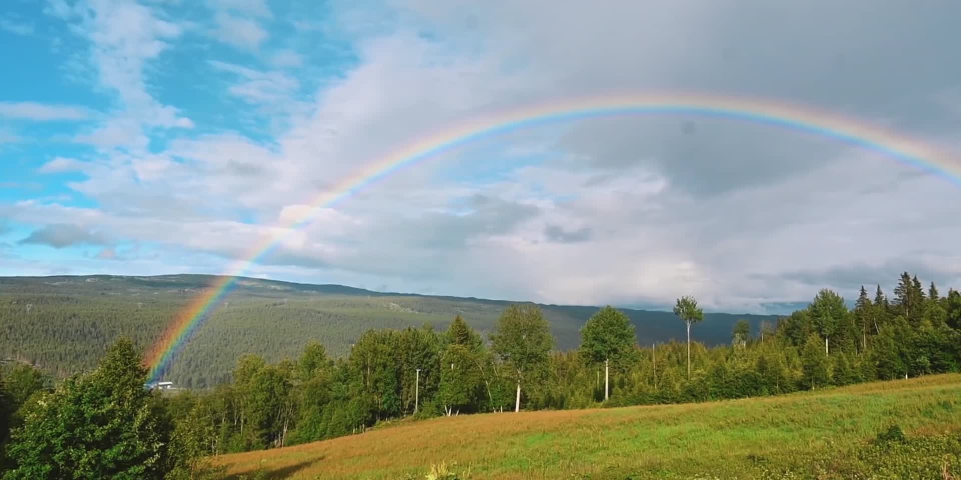 雨后美丽彩虹视频的预览图