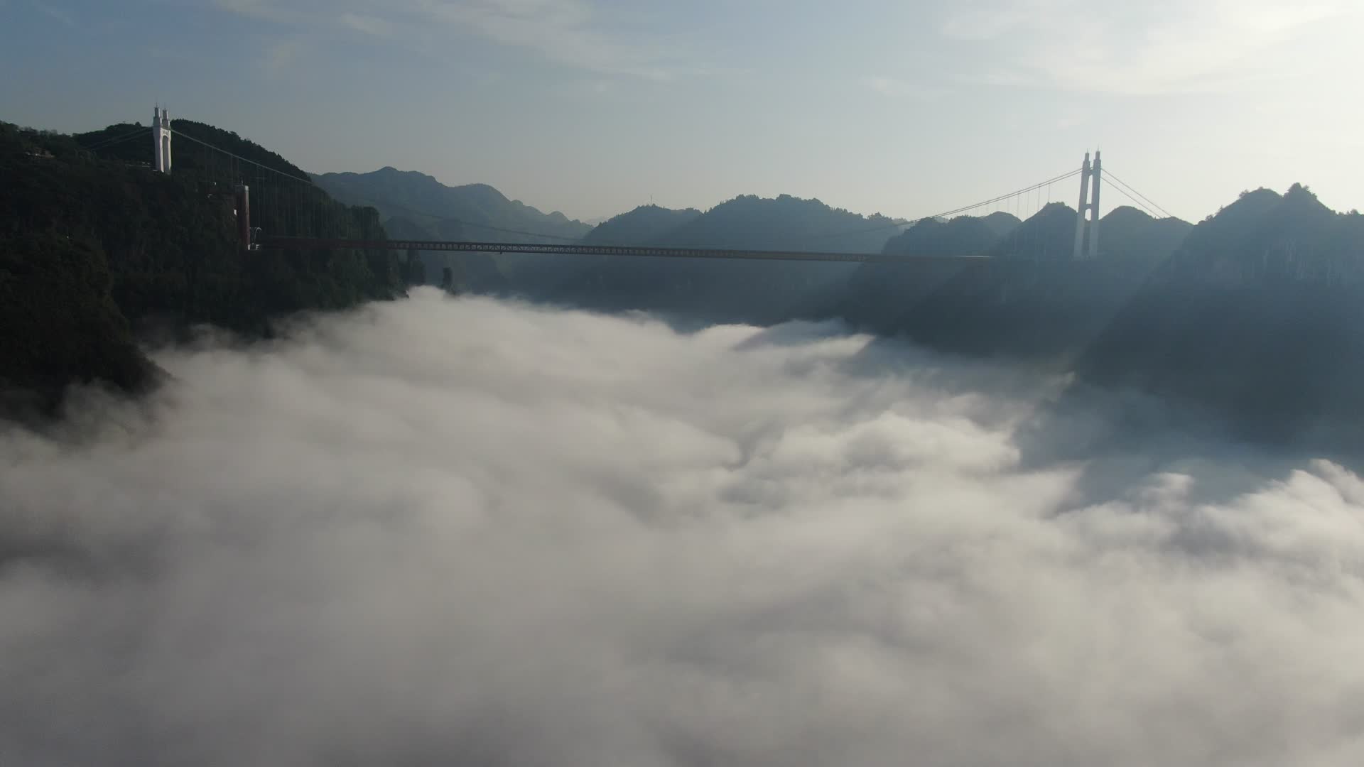 湖南湘西矮寨大桥云海视频的预览图