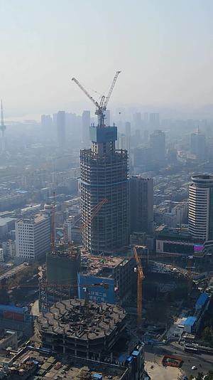 航拍江苏徐州城市建设高楼视频的预览图