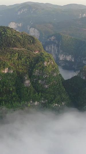 湖南湘西德夯大峡谷清晨云海视频的预览图