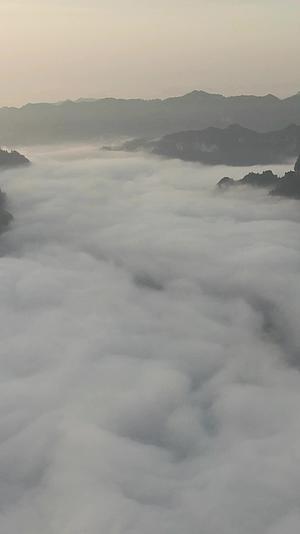 湖南湘西德夯大峡谷云海竖屏航拍视频的预览图