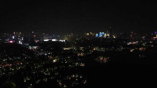 航拍山东济南夜景视频的预览图