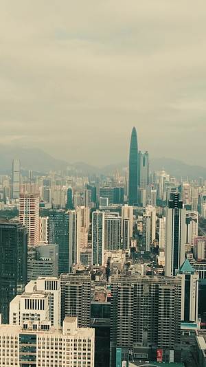 深圳城市风光高楼建筑竖屏航拍视频的预览图