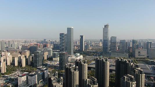 南京河西金融中心商务建筑航拍视频的预览图